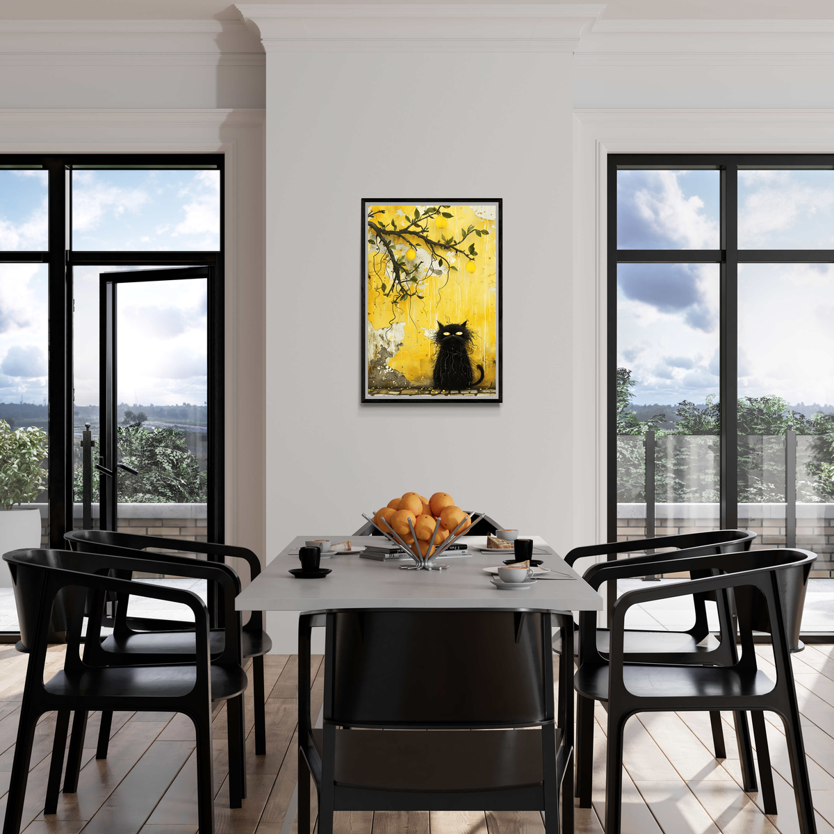 Chat au Citronnier dans un intérieur