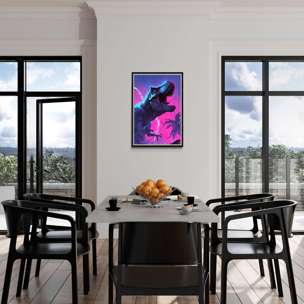 T Rex Rugido en un interior
