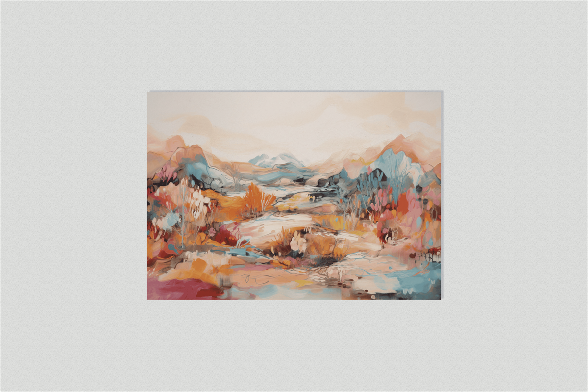 Paisaje Colorido en un interior