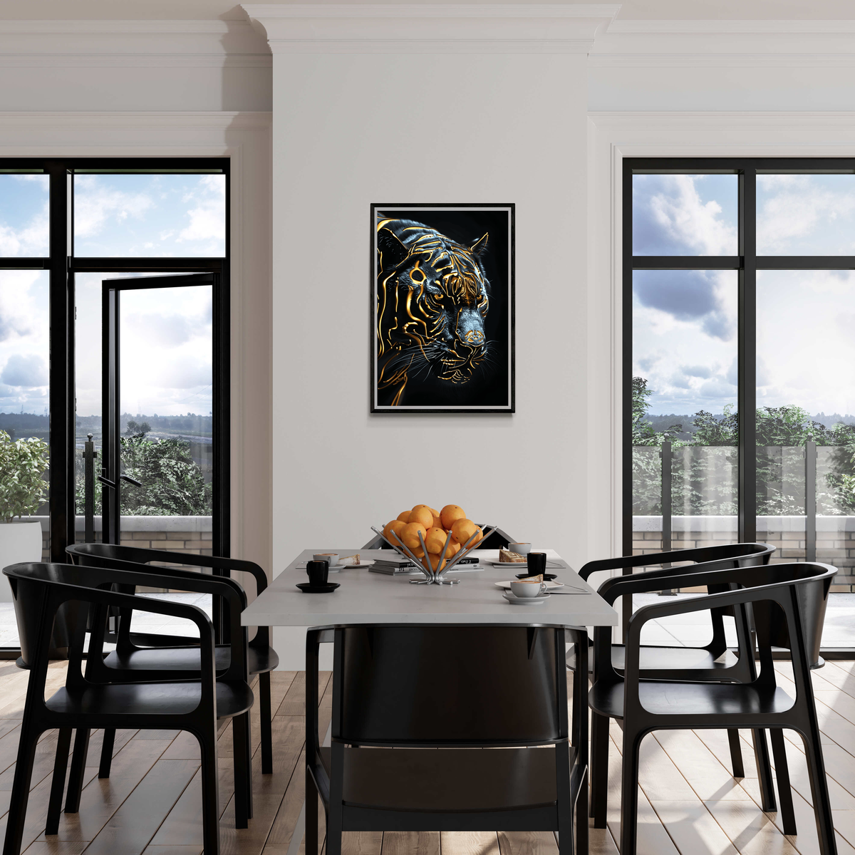 Panthère Dorée dans un intérieur