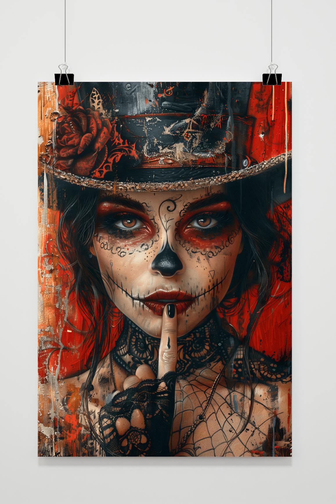 Affiche Dame au Crâne de 25 Artstreet