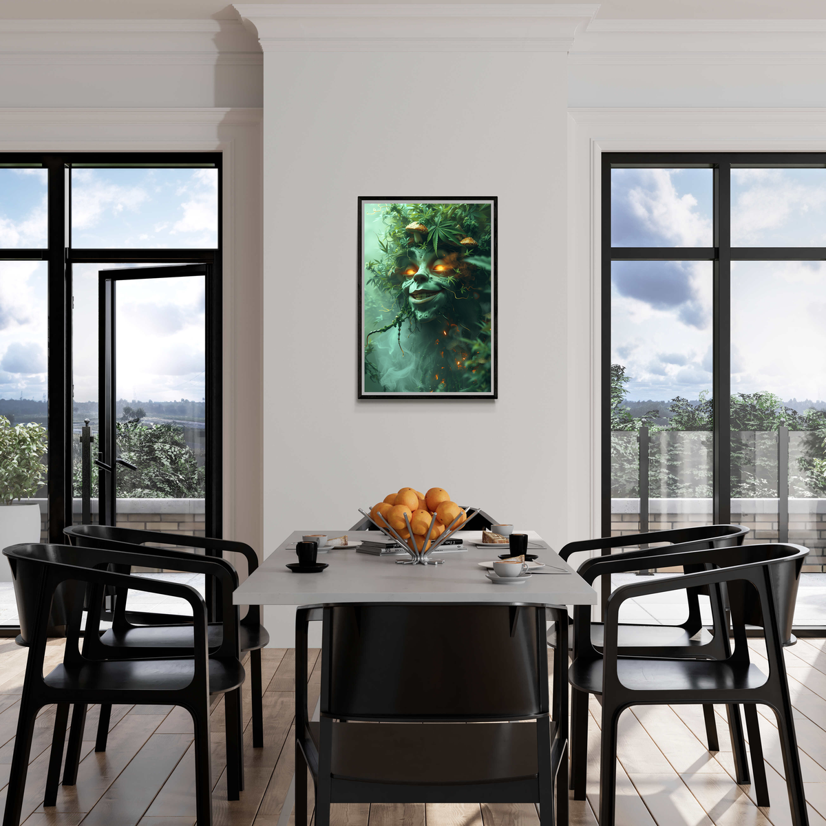 Homme en Voyage dans un intérieur