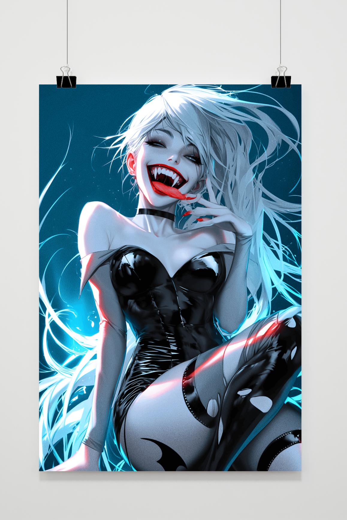 Affiche Fille Vampire Séduisante de 25 Artstreet