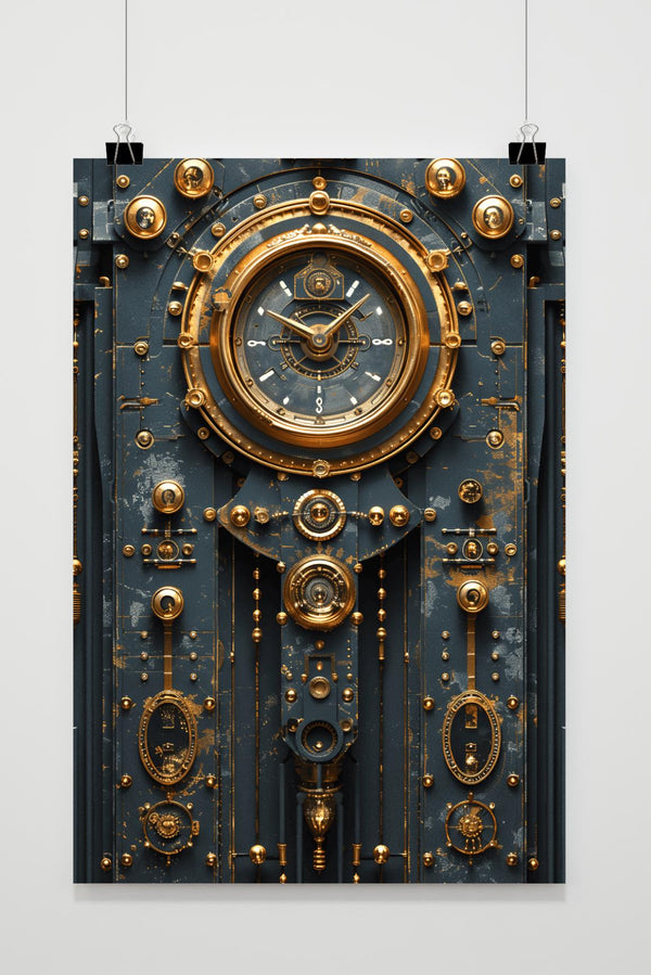 Affiche Coffre-Fort et Horloge