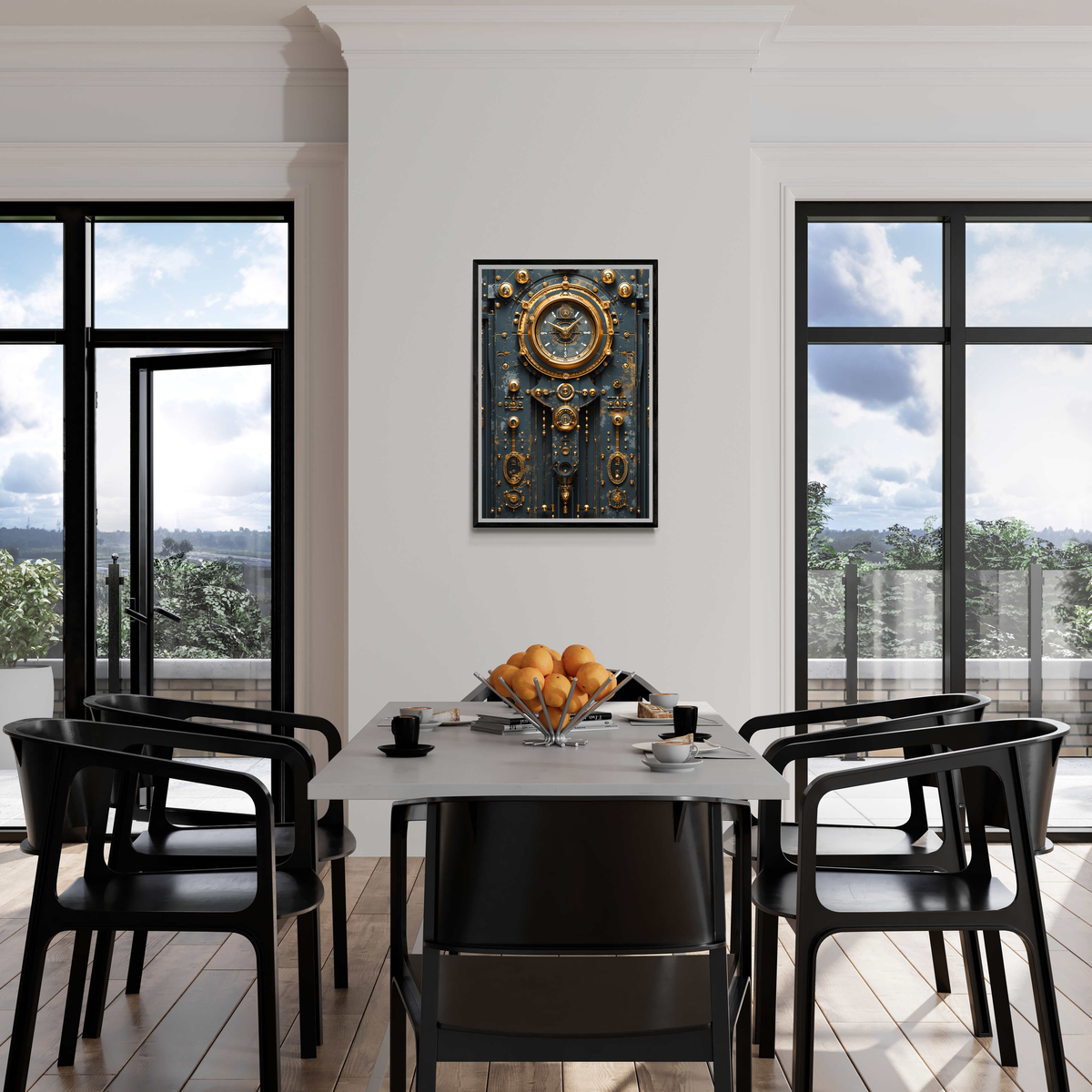 Coffre-Fort et Horloge dans un intérieur