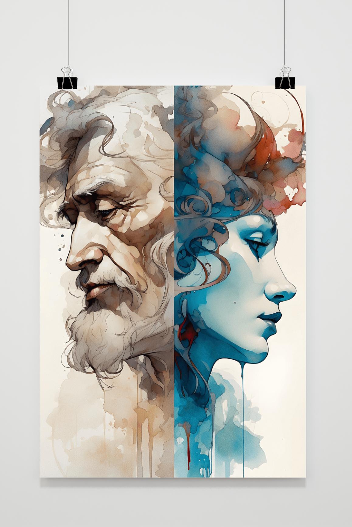 Póster Hombre y Mujer de 25 Artstreet