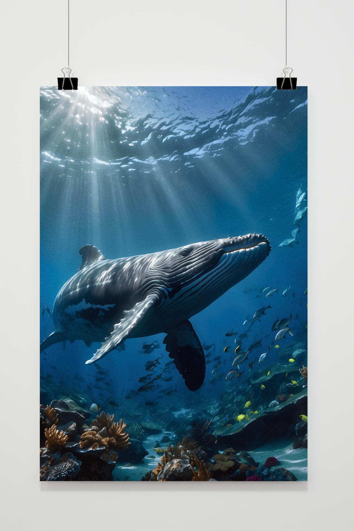 Affiche Baleine à Bosse de 25 Artstreet