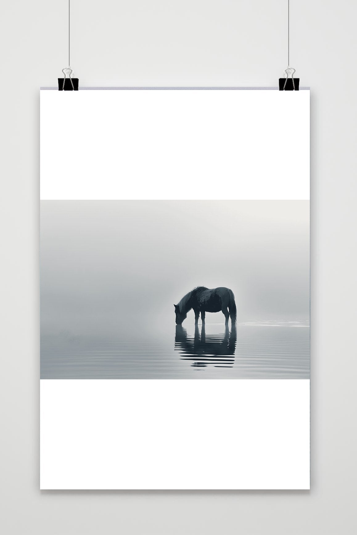 Affiche Cheval s'abreuvant de 25 Artstreet