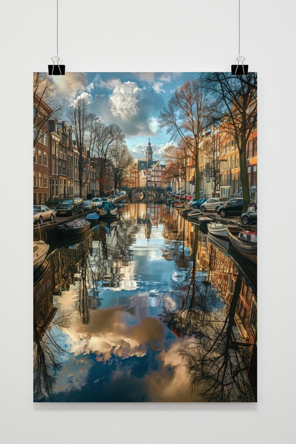 Póster Canal de Ámsterdam