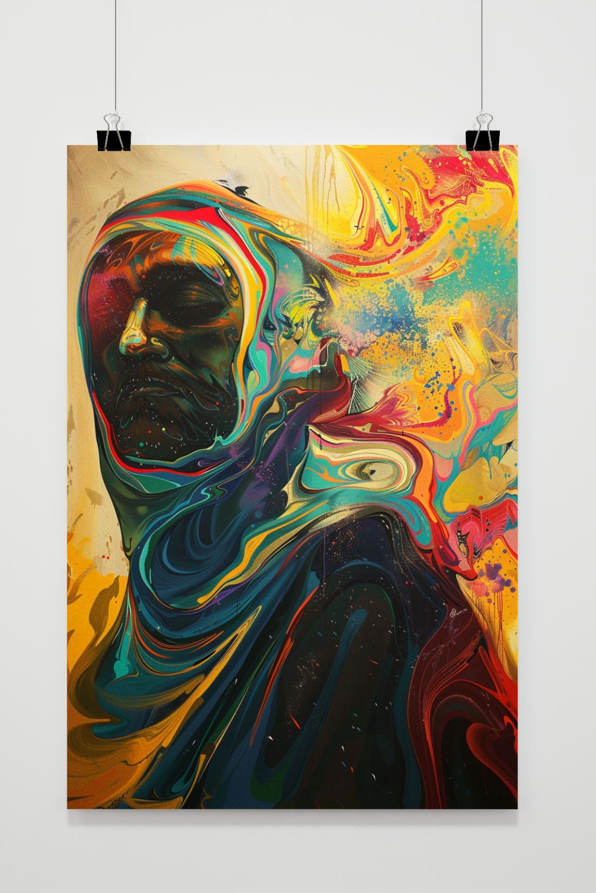 Póster Hombre Colorido de 25 Artstreet