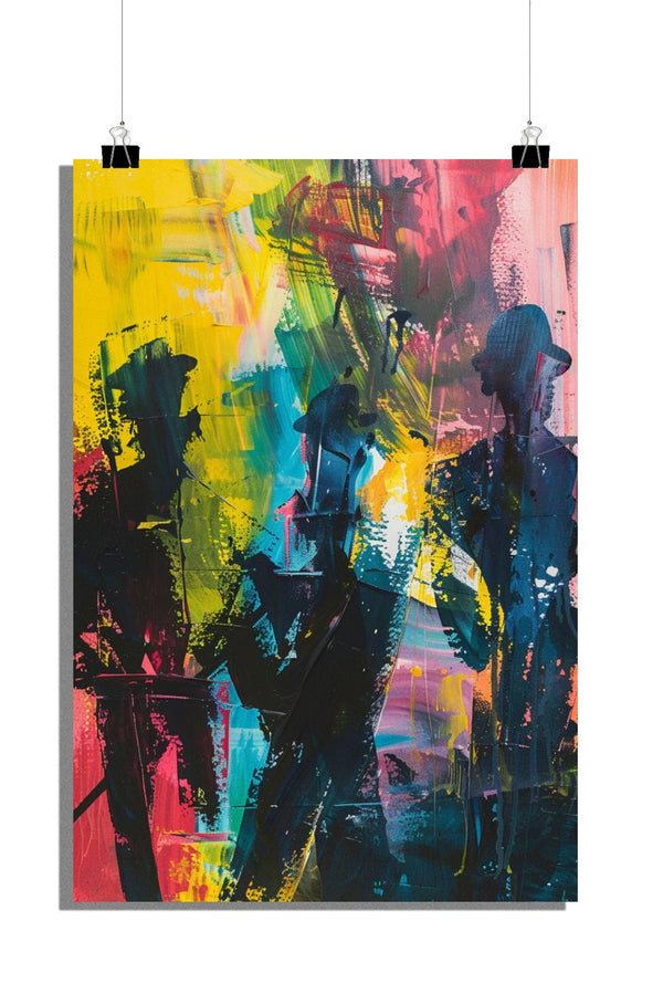 Affiche Silhouette Colorée