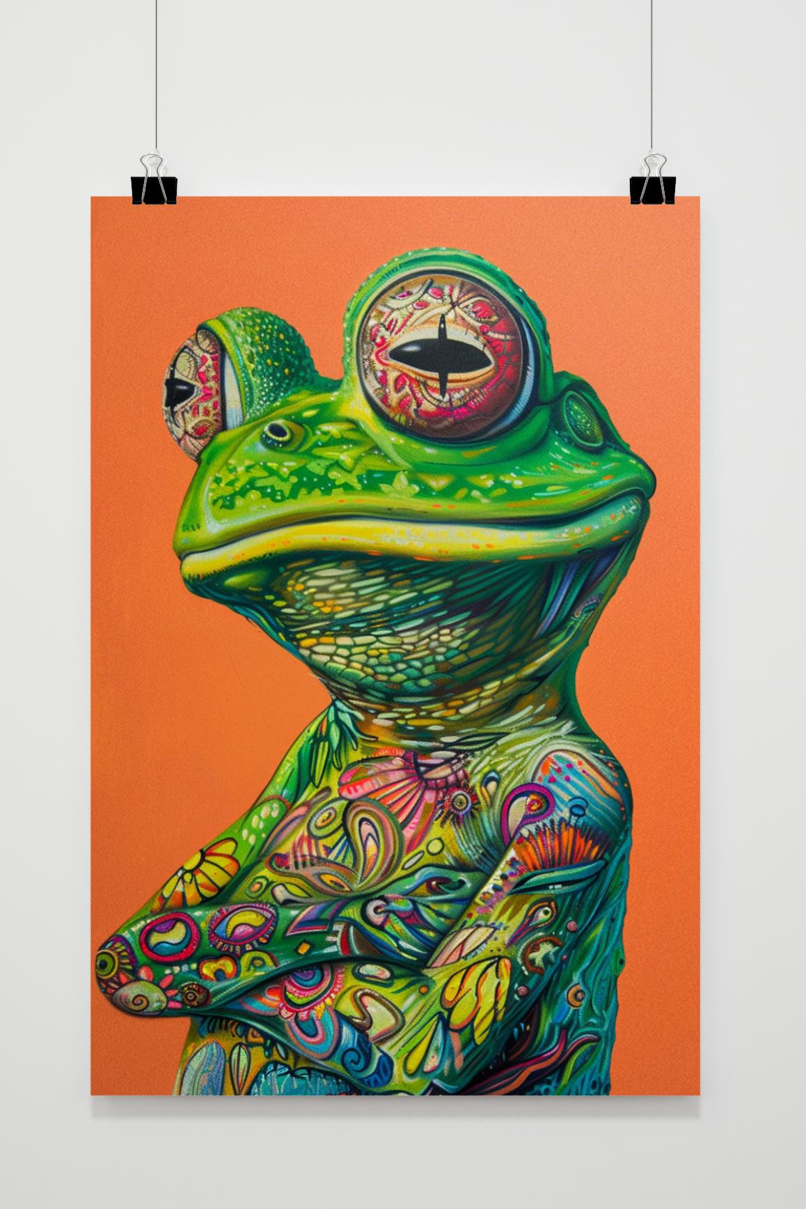 Póster Rana tatuada de 25 Artstreet