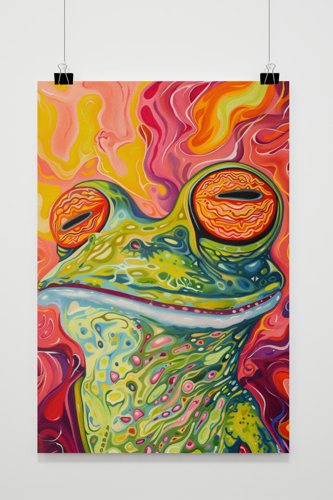Póster Rana colorida de 25 Artstreet