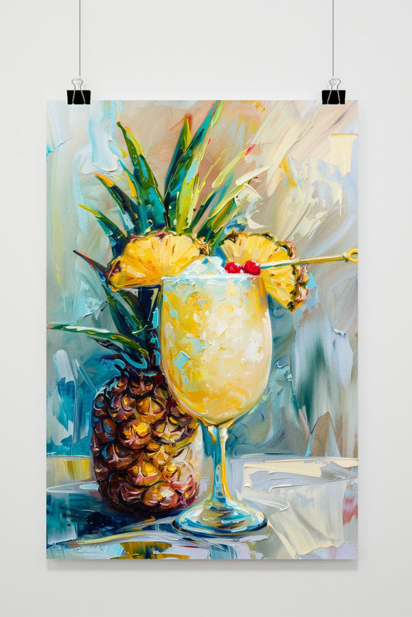 Ananas cocktail poster