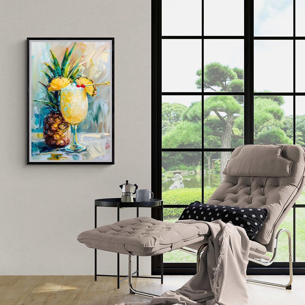 Cocktail ananas dans un intérieur