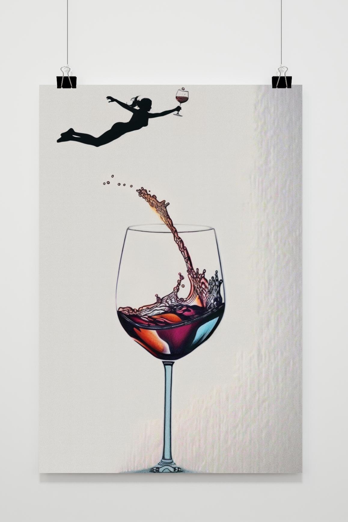 Póster Inmersión en vino de 25 Artstreet