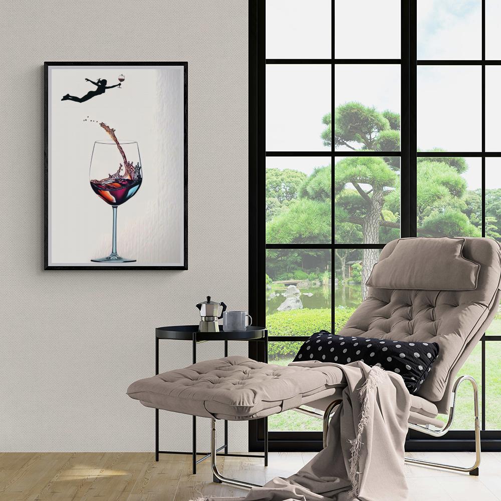 Inmersión en vino en un interior