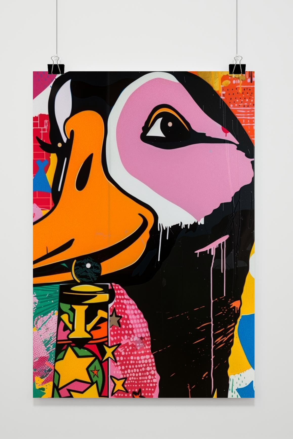 Póster Pato colorido de 25 Artstreet