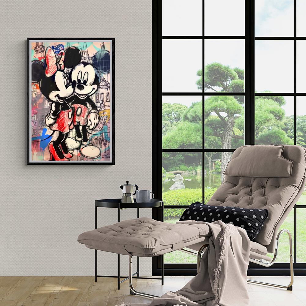 Mickey Minnie en un interior