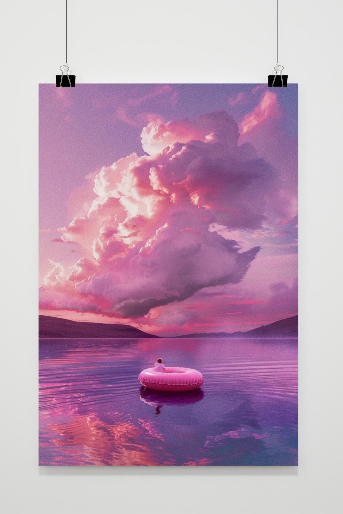 Póster Lago rosa de 25 Artstreet