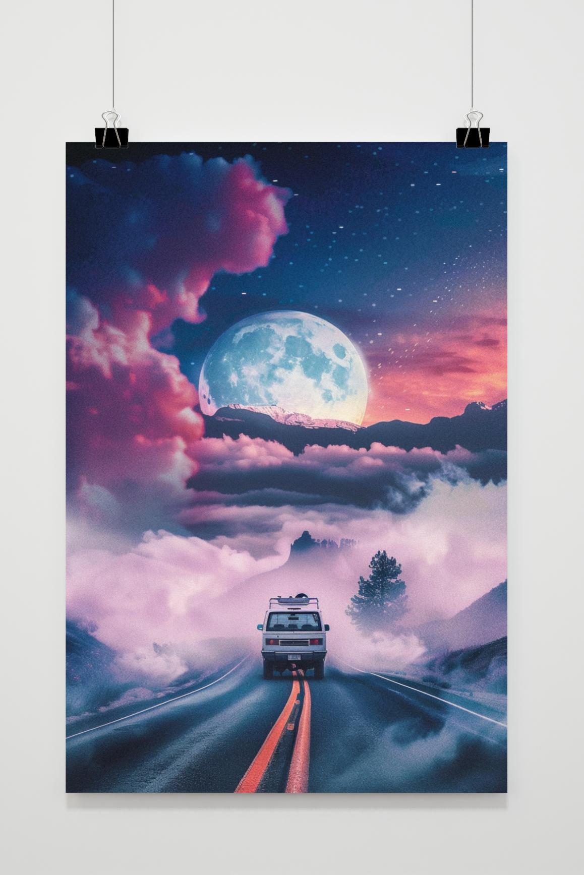 Póster Montaña de road trip de 25 Artstreet