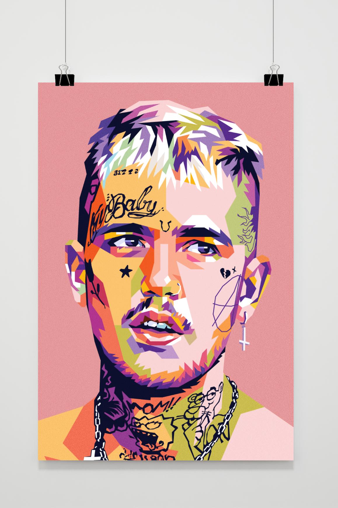 Affiche Lil Peep rose de 25 Artstreet