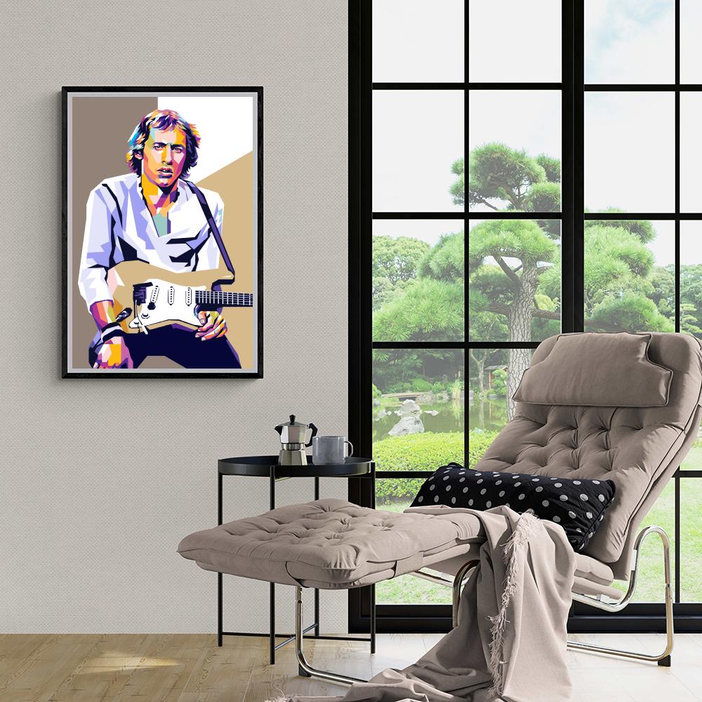 Mark Knopfler en un interior