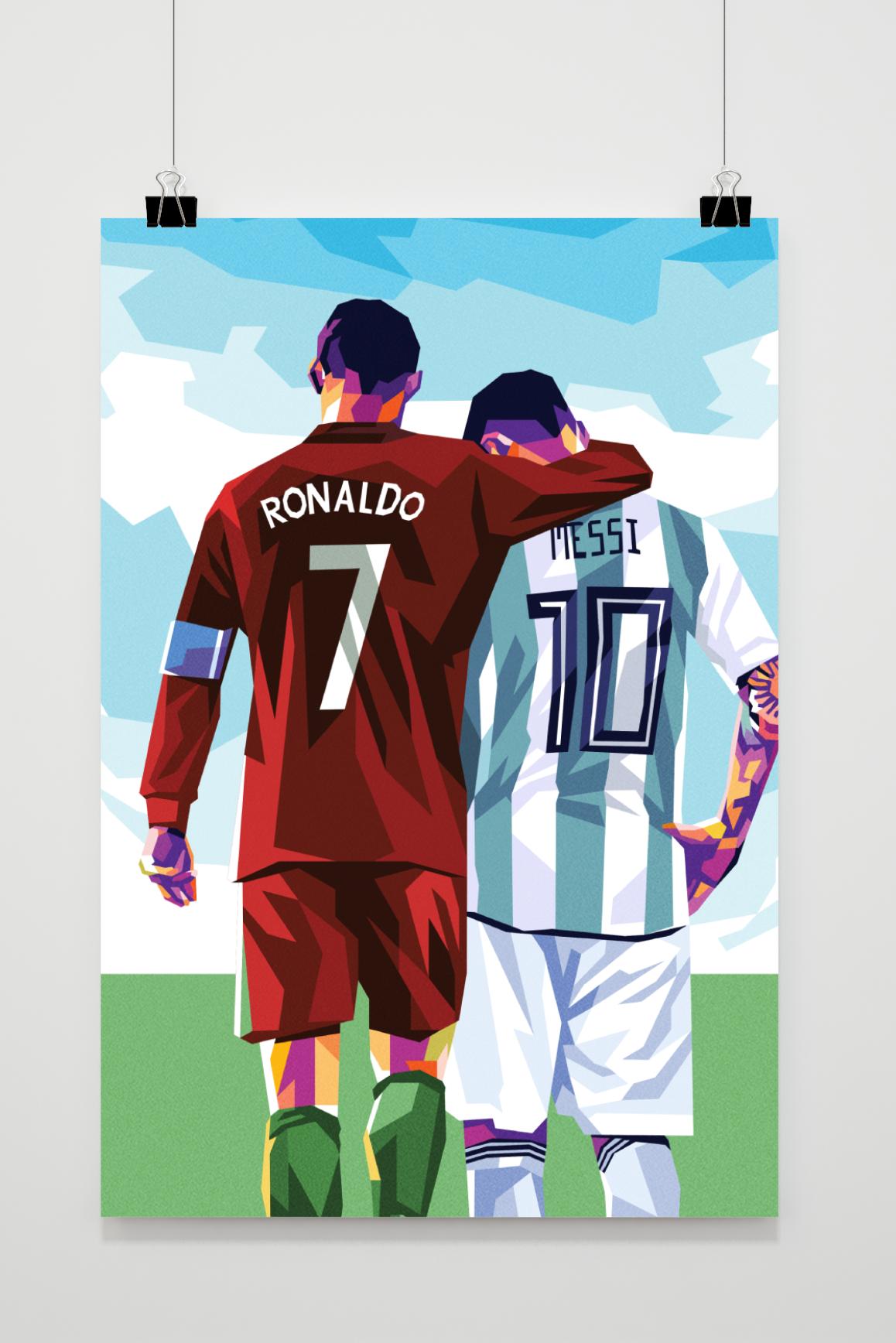 Póster Messi Ronaldo de 25 Artstreet