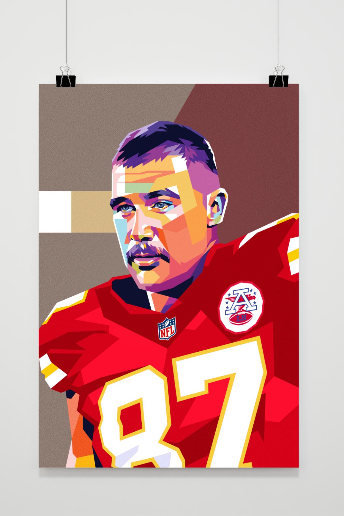 Póster Travis Kelce de 25 Artstreet