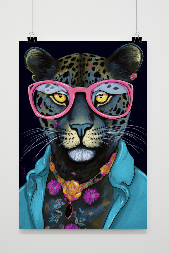 Jaguar Pink Glasses poster