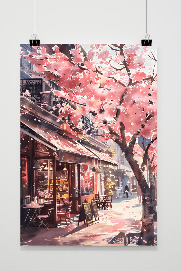 Affiche Café à l'Aquarelle