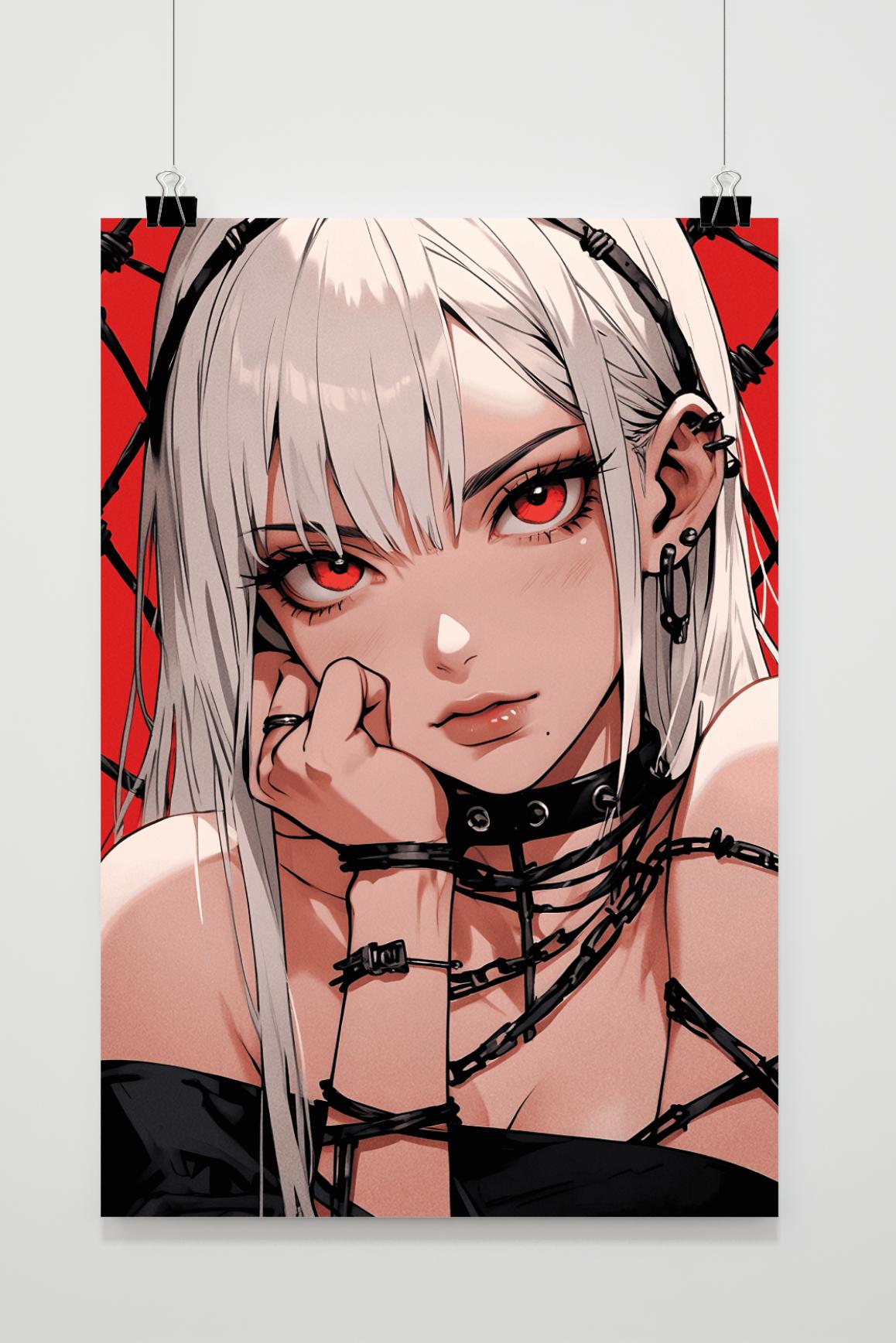 Affiche Fille Anime aux Chaînes de 25 Artstreet