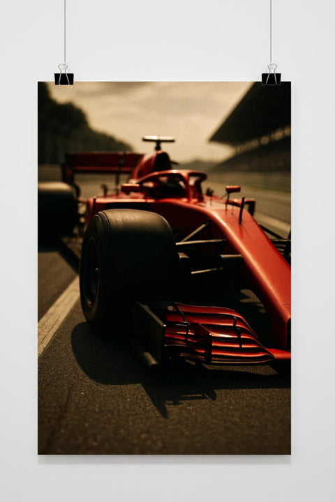 Affiche F1 Car Race Track