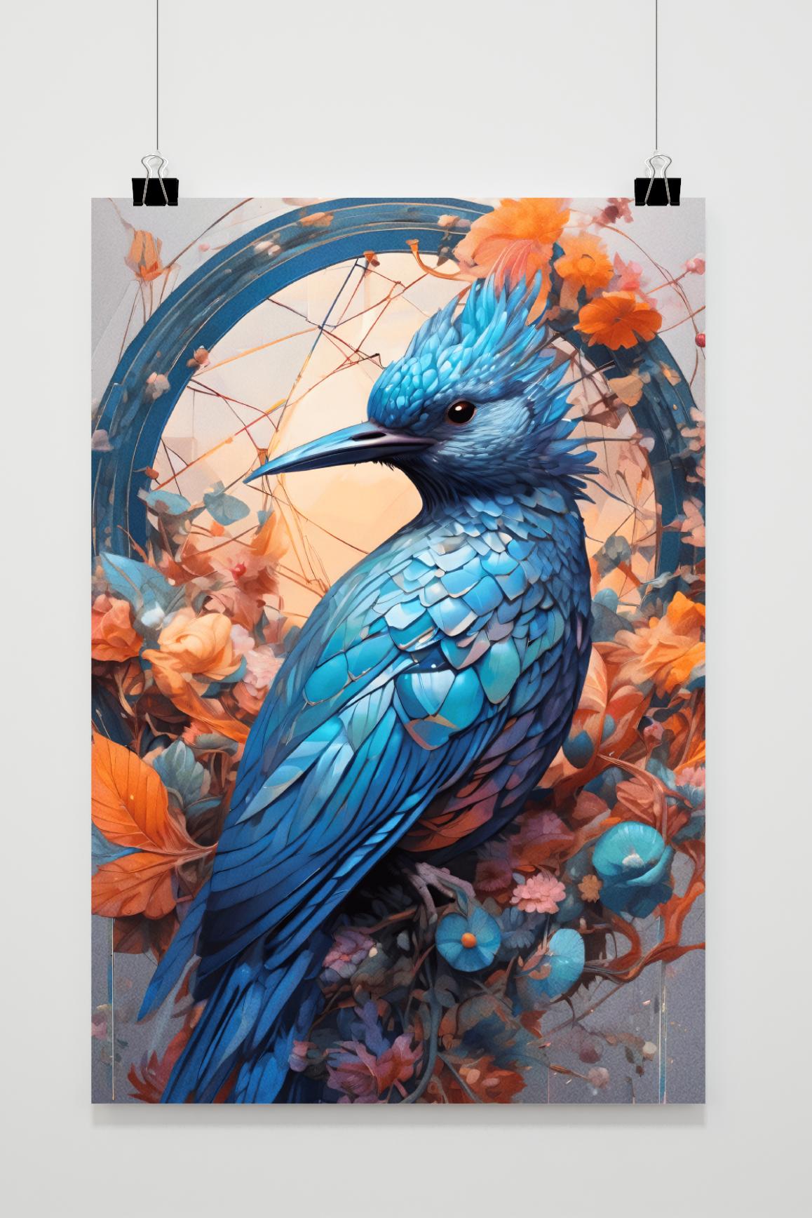 Affiche Oiseau Bleu de 25 Artstreet