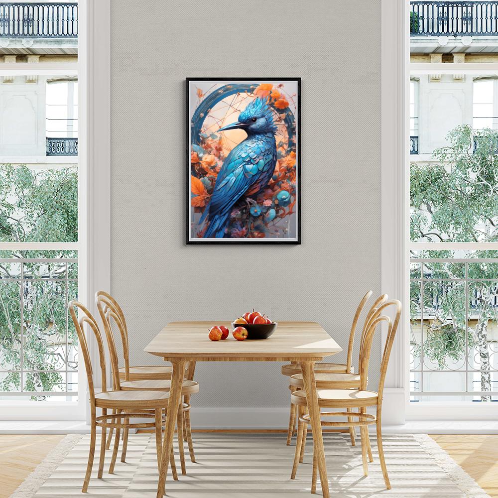 Oiseau Bleu dans un intérieur