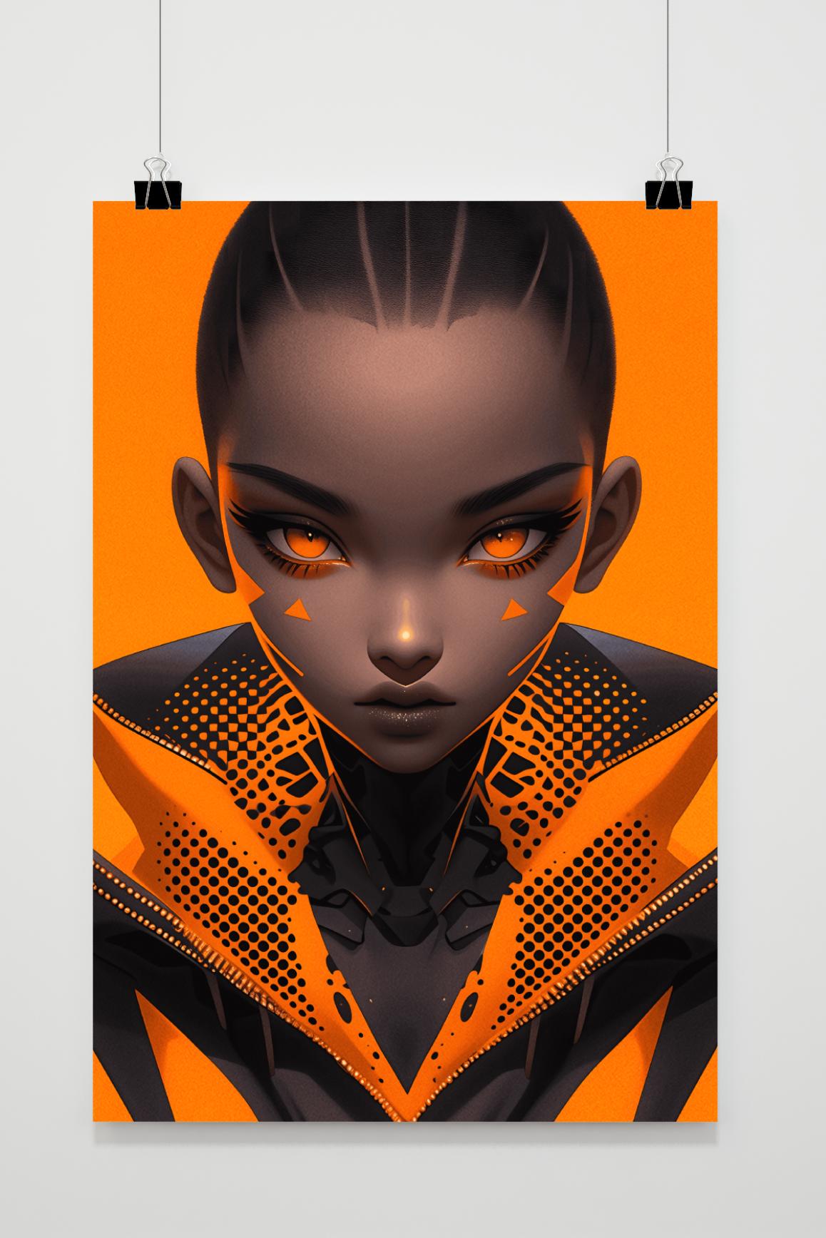 Affiche Yeux Orange de 25 Artstreet