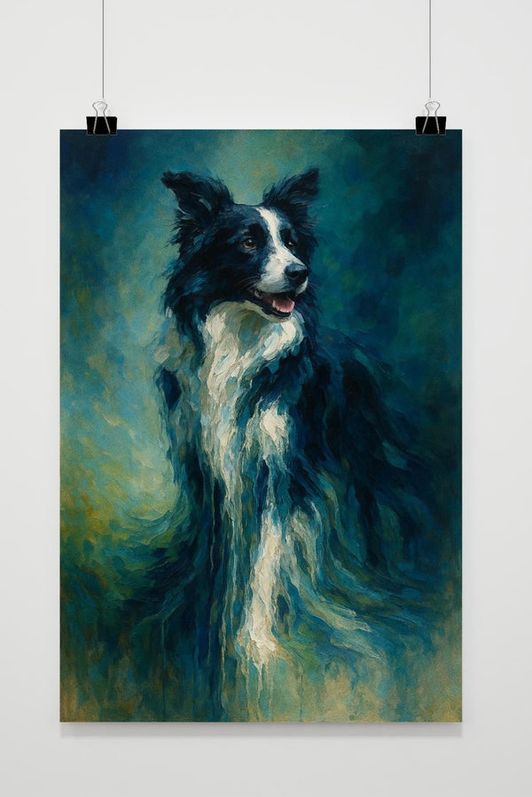 Border Collie Dog Aquarel Poster