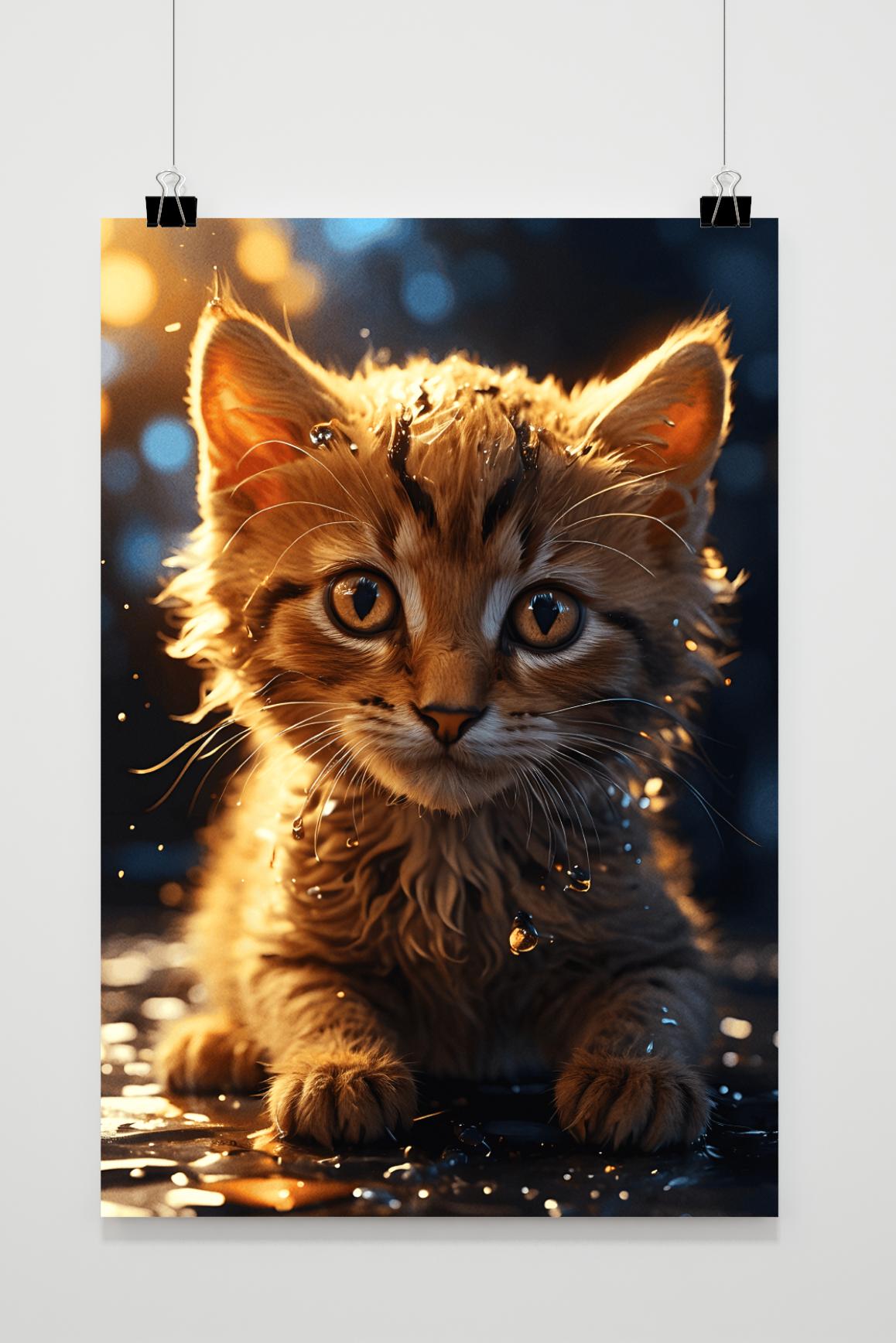 Affiche Chaton Ensoleillé de 25 Artstreet