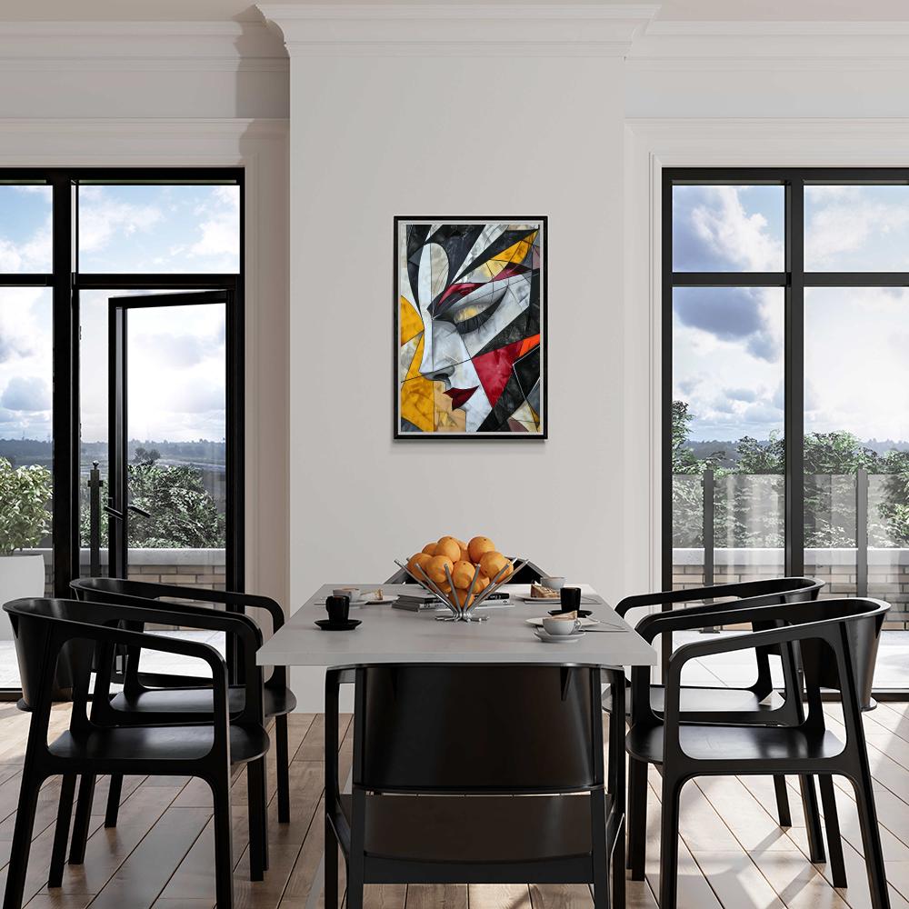Portrait Cubiste dans un intérieur