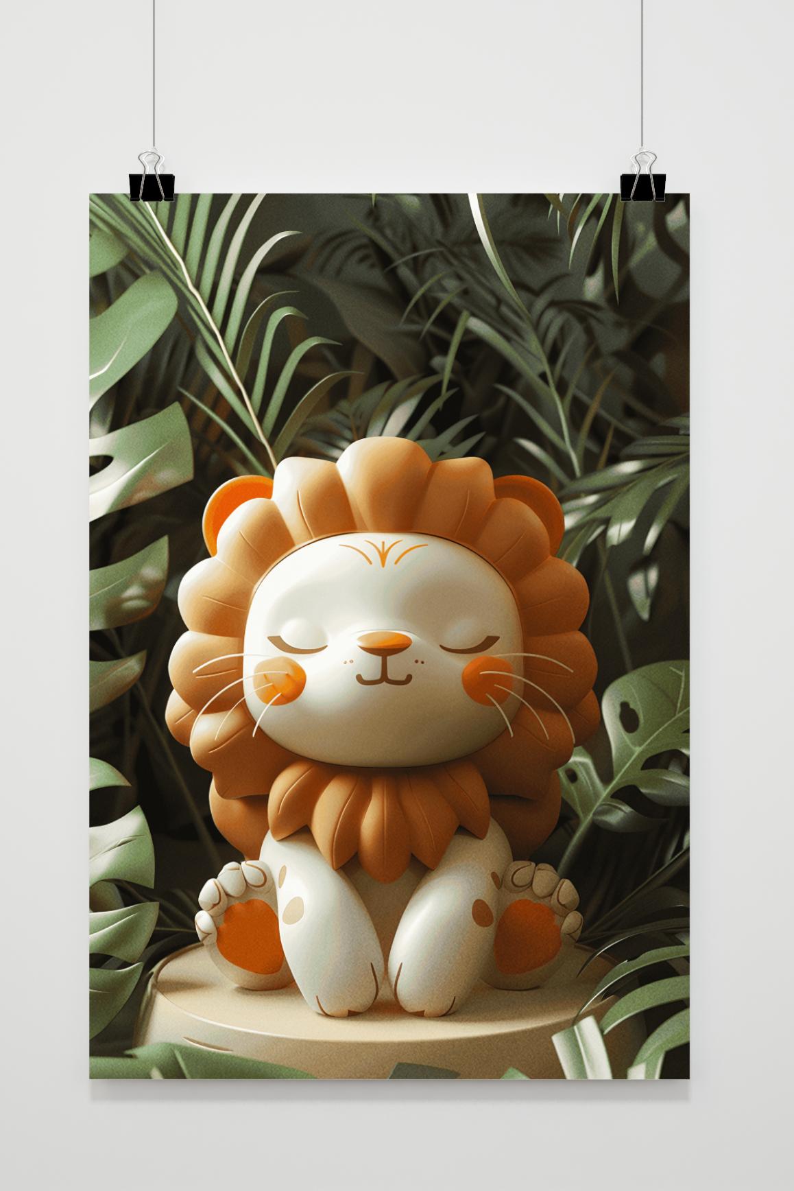 Affiche Bébé Lion de 25 Artstreet