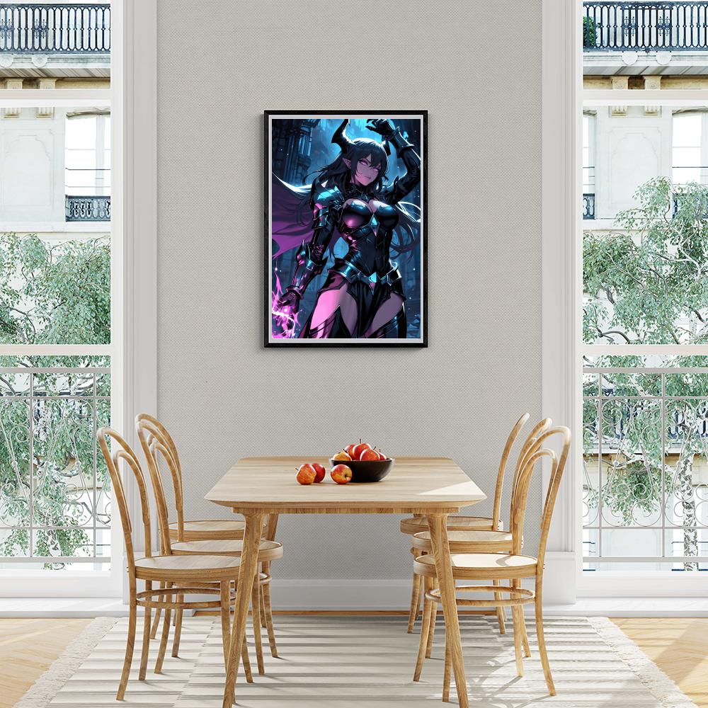 Fille Démon Anime dans un intérieur