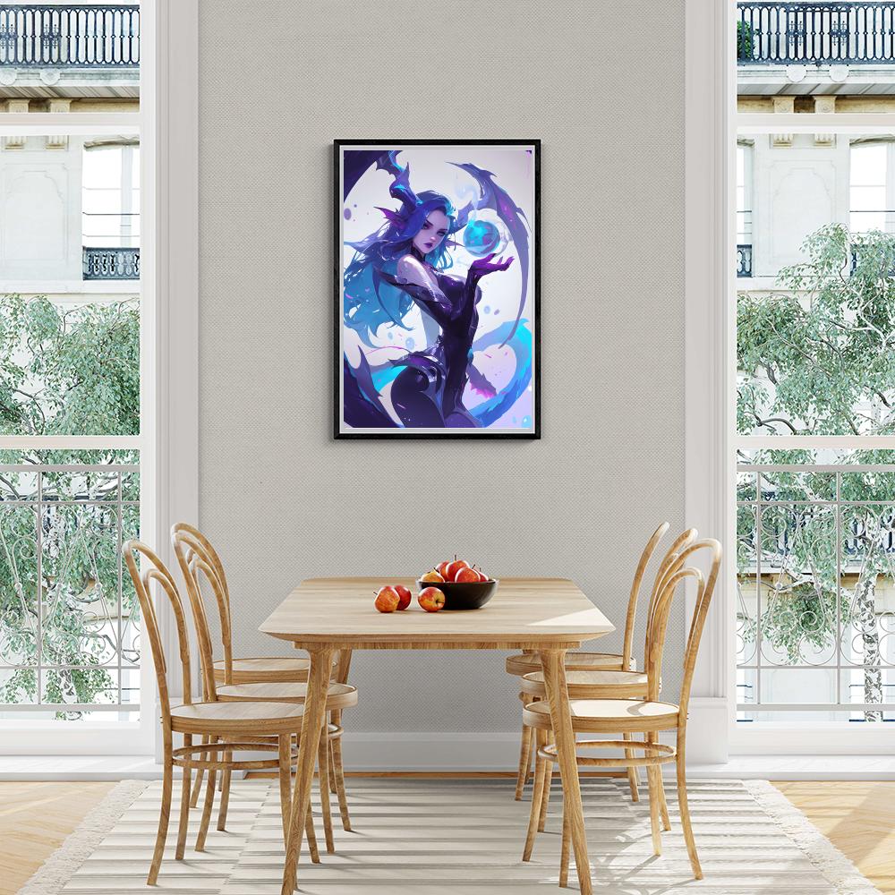 Fantasy Fille Démon dans un intérieur