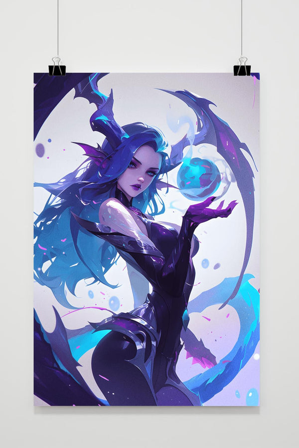 Fantasy-Dämonenmädchen Poster