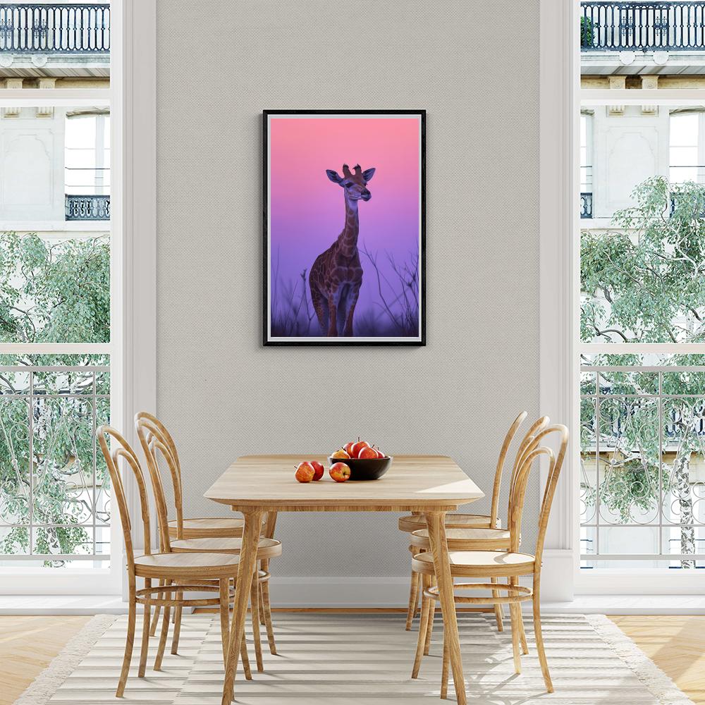 Girafe dans un intérieur