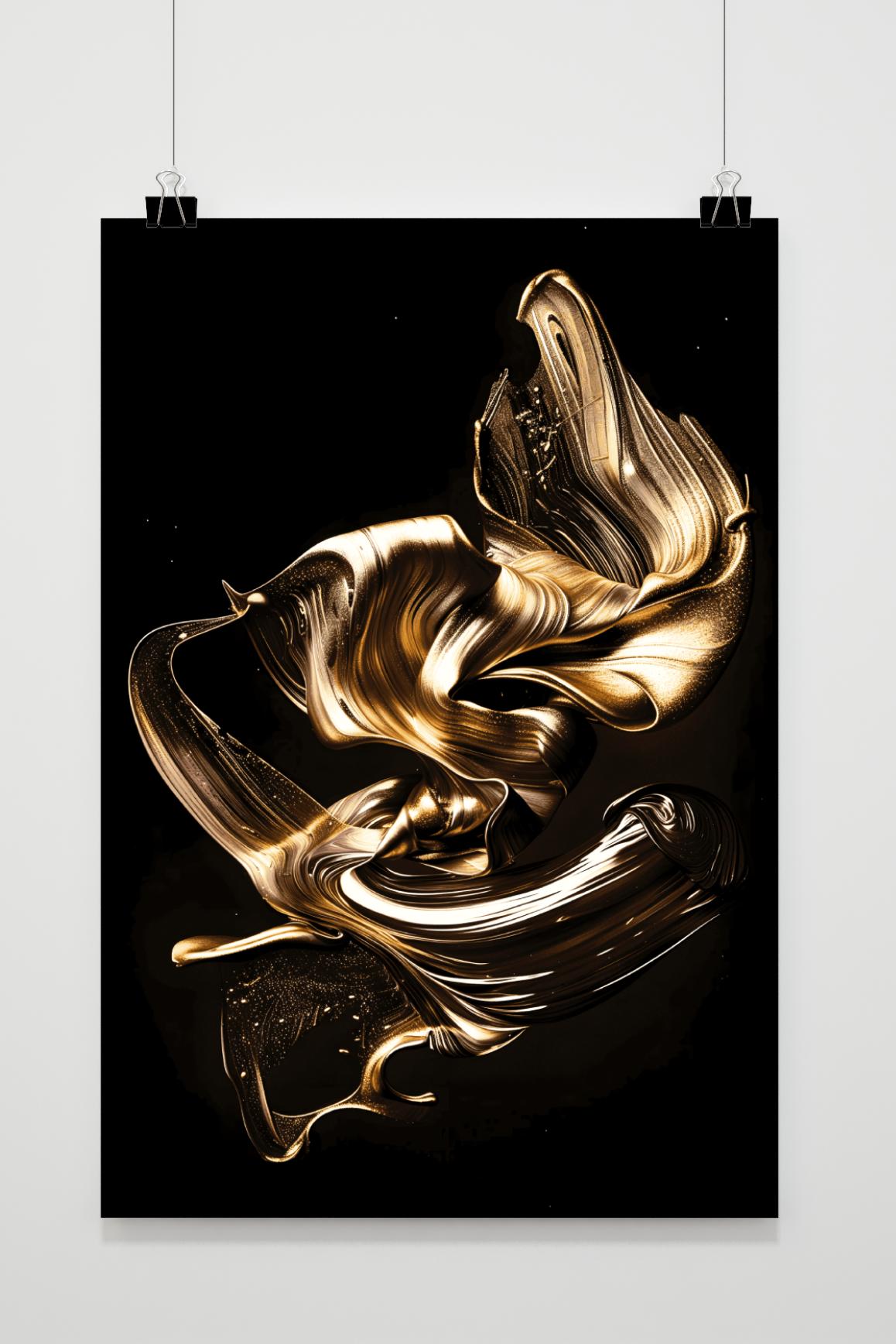 Póster Remolino Dorado de 25 Artstreet
