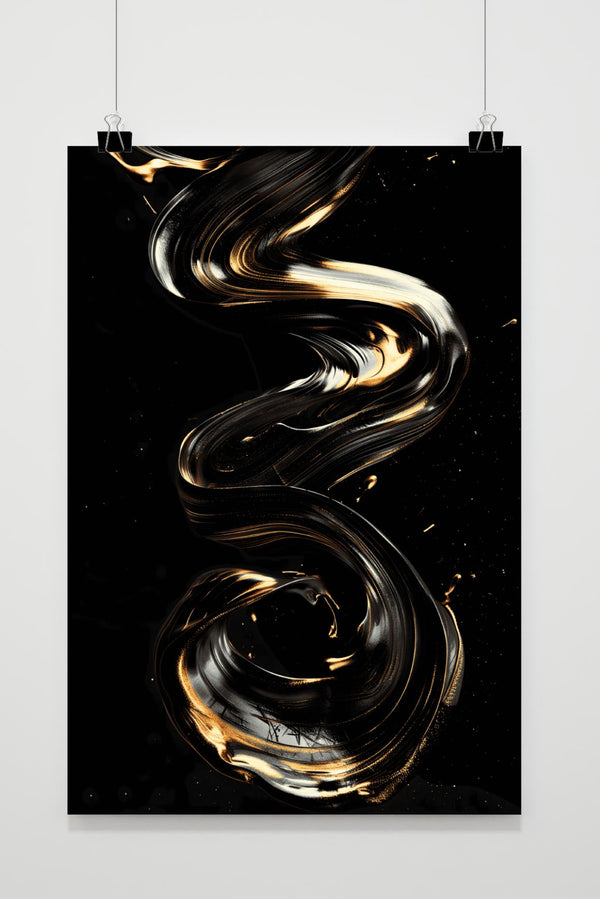 Póster Flujo Dorado