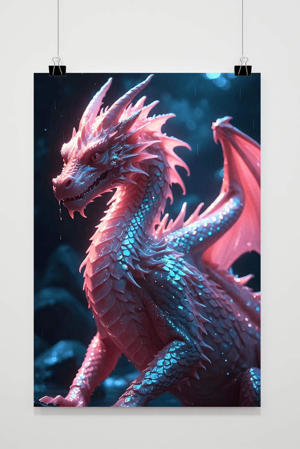 Affiche Dragon Rose de 25 Artstreet