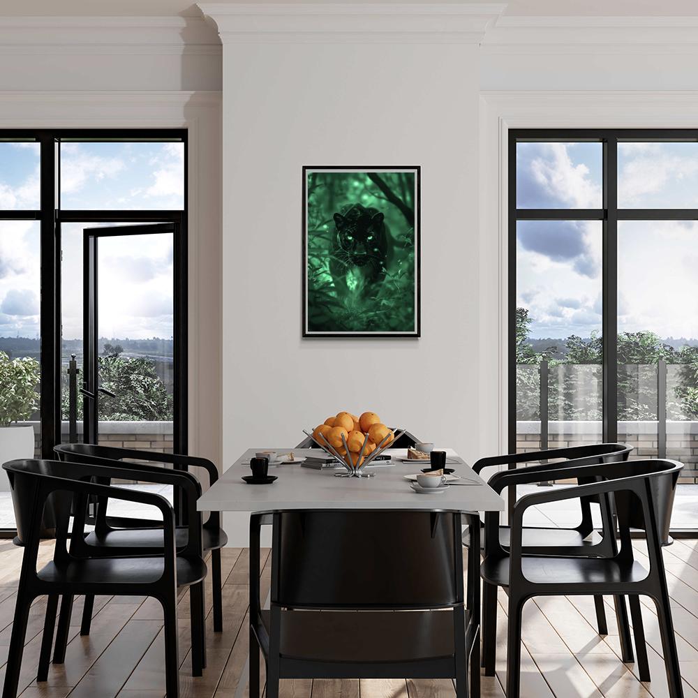 Jaguar Vert dans un intérieur