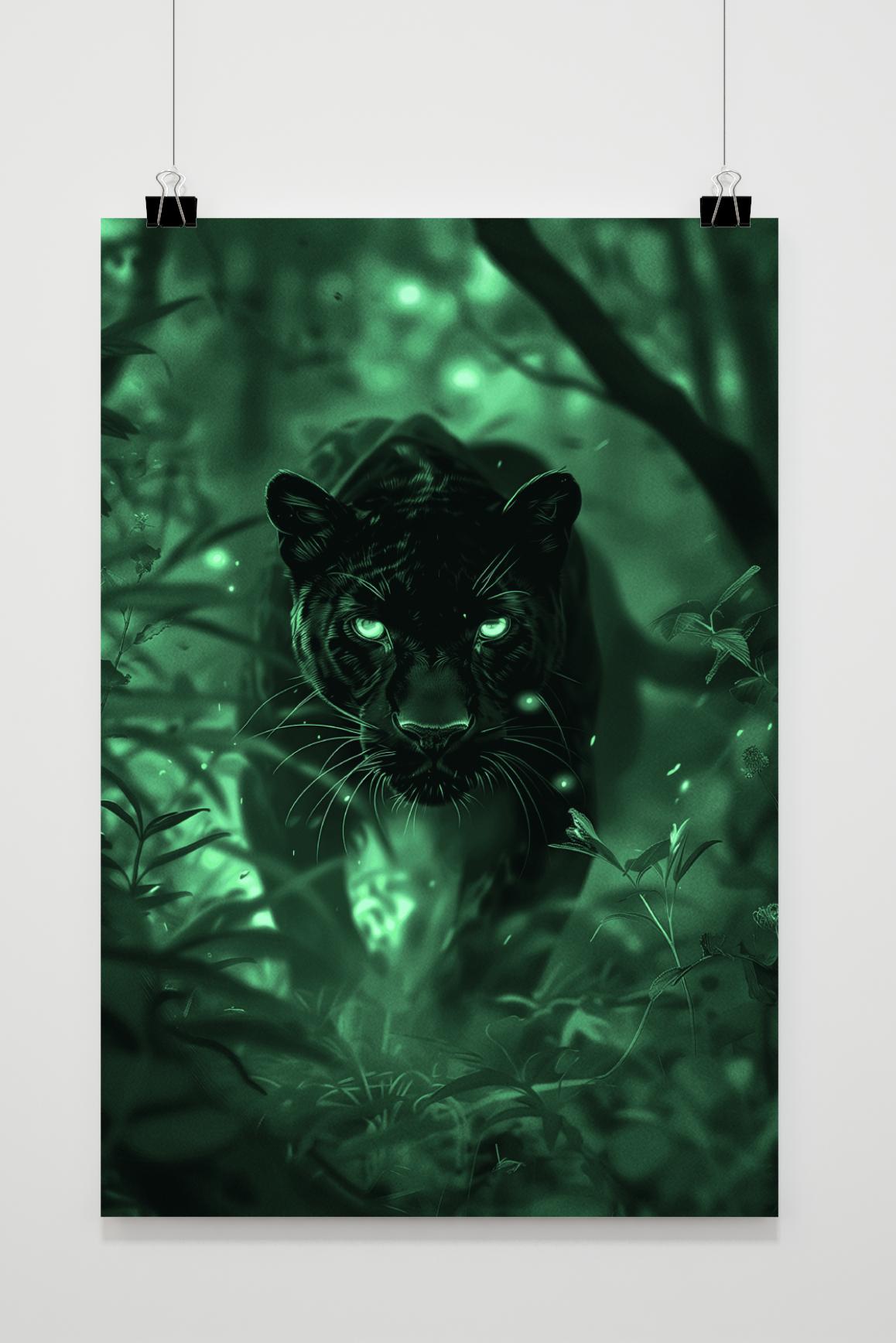 Affiche Jaguar Vert de 25 Artstreet
