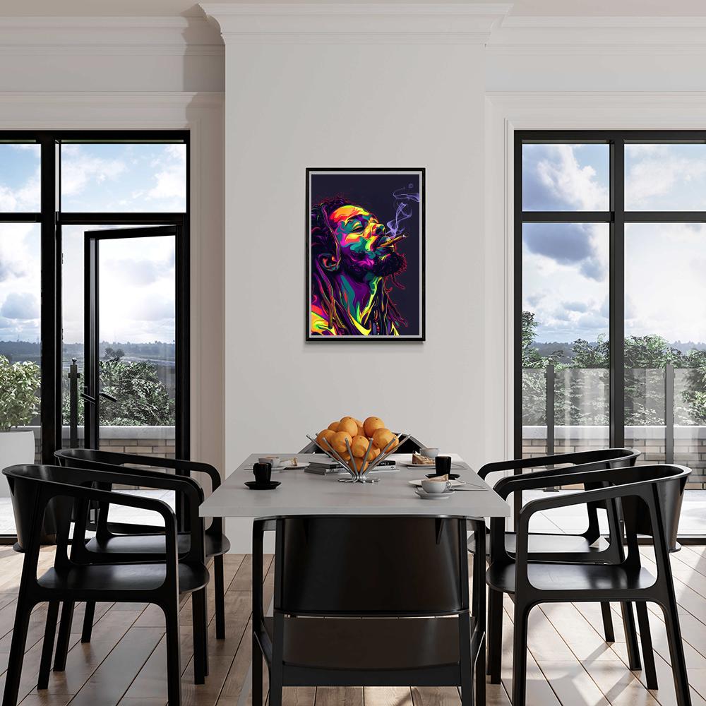 Portrait Jamaïcain dans un intérieur